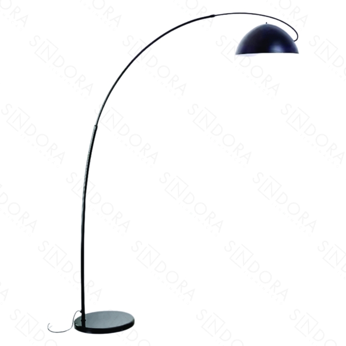 Coluna Sindora Metal Preto e Cúpula Preto 1L E27 Ø430x1850mm DCD00561