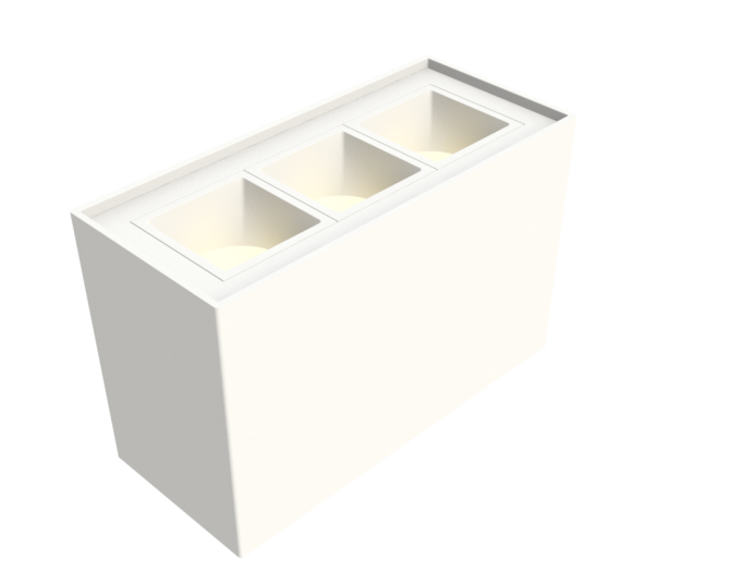 Plafon Moon Linea MR11 3 Focos Branco 3L MR11 (Mini Dicróica) 1062118 