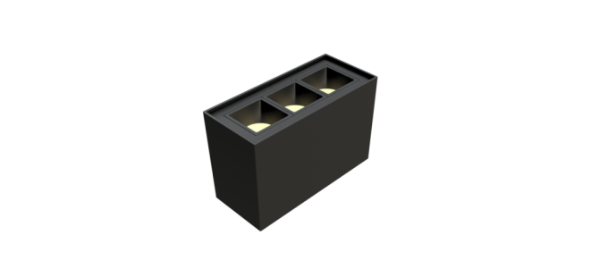Plafon Moon Linea MR11 3 Focos Preto 3L MR11 (Mini Dicróica) 1062119