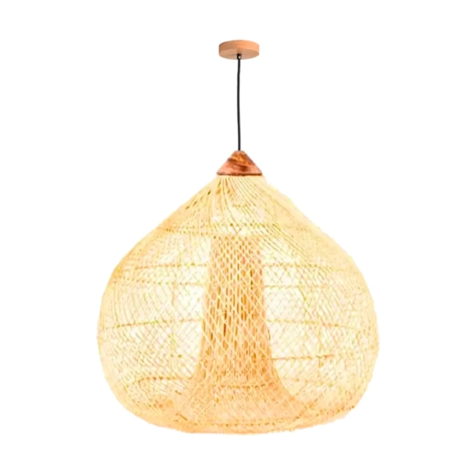 Pendente Skylight Ôtaki Rattan 1L E27 Ø600x600mm Cabo 3 metros SKY-4111