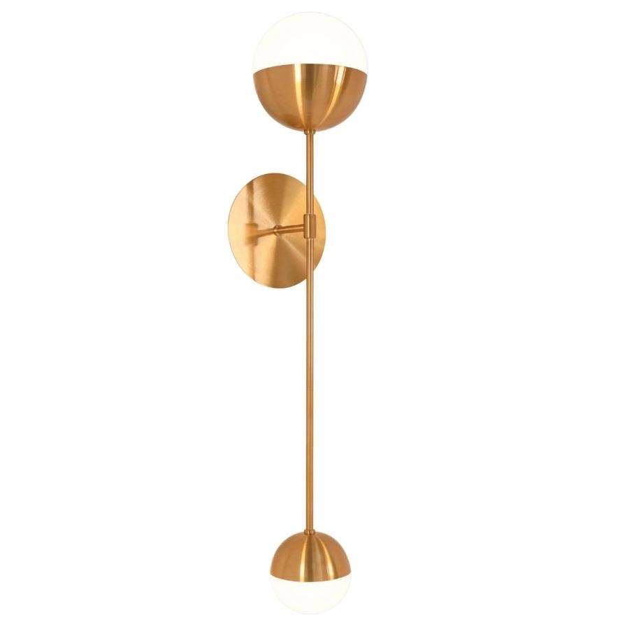 Arandela TKS Kopi Dupla Mista Globo Leitoso Ø120/Ø100mm 2L G9 150x165x720mm 1698