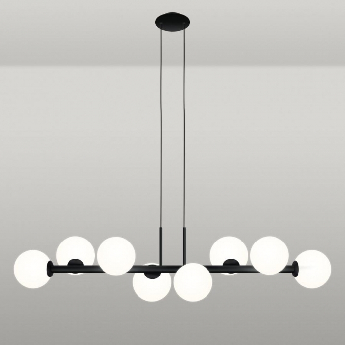 Pendente TKS Sphera Looping Jabuticaba Globo Leitoso Ø140mm 8L G9 325x1100x2000mm 1713