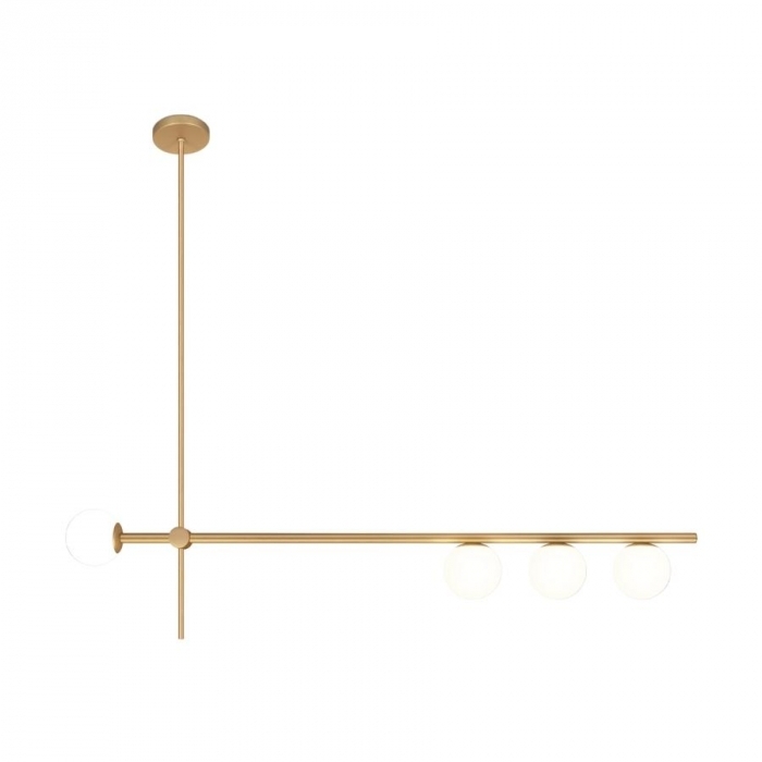 Pendente TKS Balance Globo Leitoso Ø100mm 4L G9 900x270x2000mm 1724