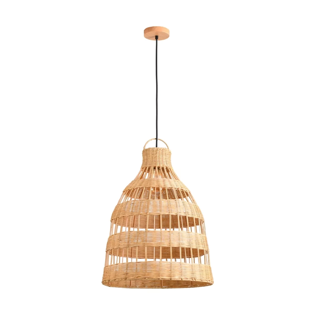 Pendente Skylight Ôtaki Rattan 1L E27 400x500mm Cabo 3 metros SKY-4063