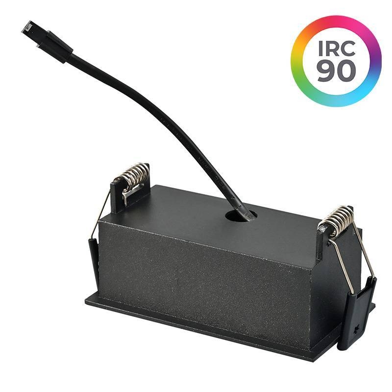 Embutido Nordecor Downlight Powerus Direcionável 3 Focos 6 watts Preto 4000K IRC90 38° Bivolt 100x44x52mm 6791