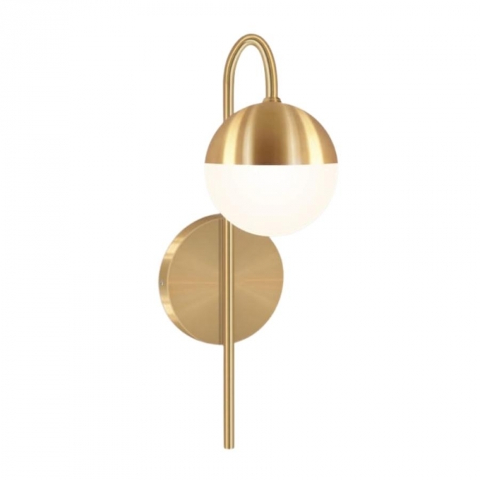 Arandela TKS Half Globo Leitoso Ø120mm 1L G9 120x360x175mm 1614