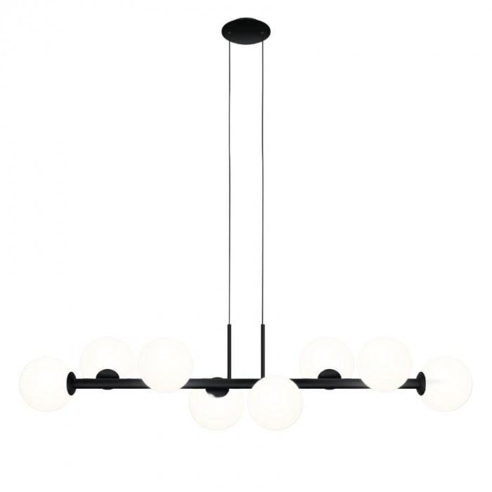 Pendente TKS Sphera Looping Jabuticaba Globo Leitoso Ø140mm 8L G9 325x1100x2000mm 1713