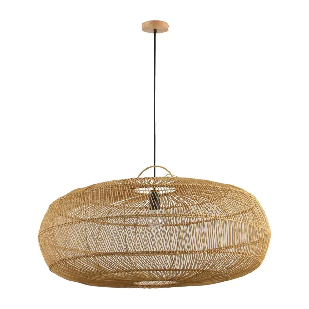 Pendente Skylight Ôtaki Rattan 1L E27 Ø800mm Cabo 3 metros SKY-4047G