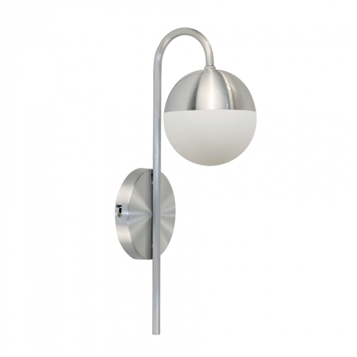Arandela TKS Half Globo Leitoso Ø100mm 1L G9 100x340x165mm 1653