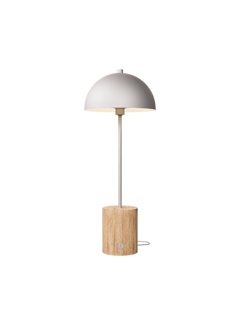 Abajur Casual Light Studioluce Pilz Madeira e Areia 1L G9 Ø250x520mm AB1857AD
