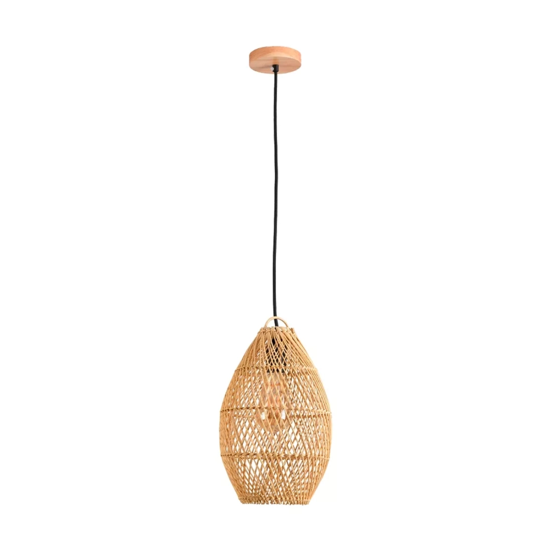 Pendente Skylight Ôtaki Rattan 1L E27 Ø200x300mm Cabo 3 metros SKY-4067