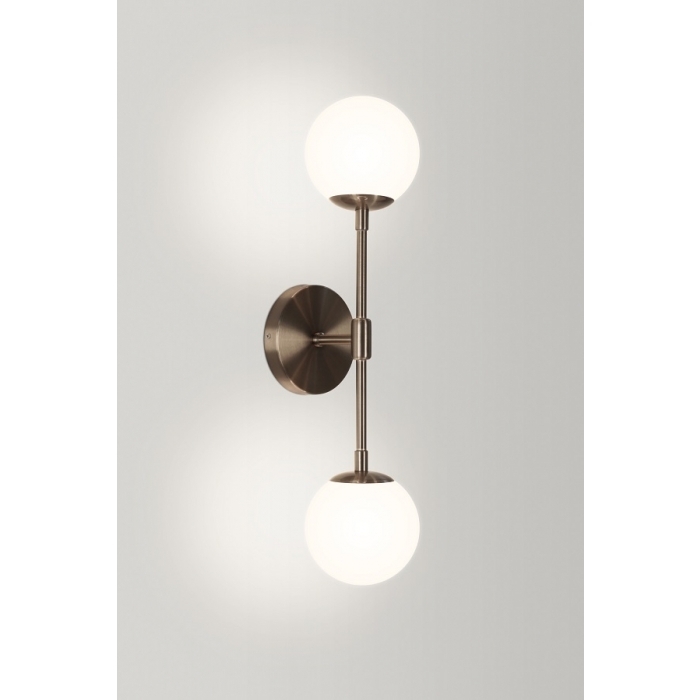 Arandela TKS Wiki Globo Leitoso Ø100mm 2L G9 100x125x530mm 1688