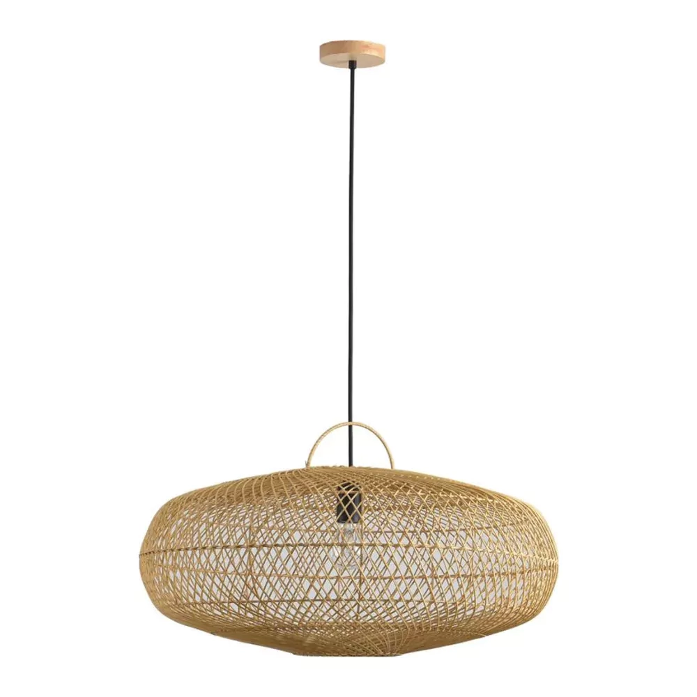 Pendente Skylight Ôtaki Rattan 1L E27 Ø600mm Cabo 3 metros SKY-4047M