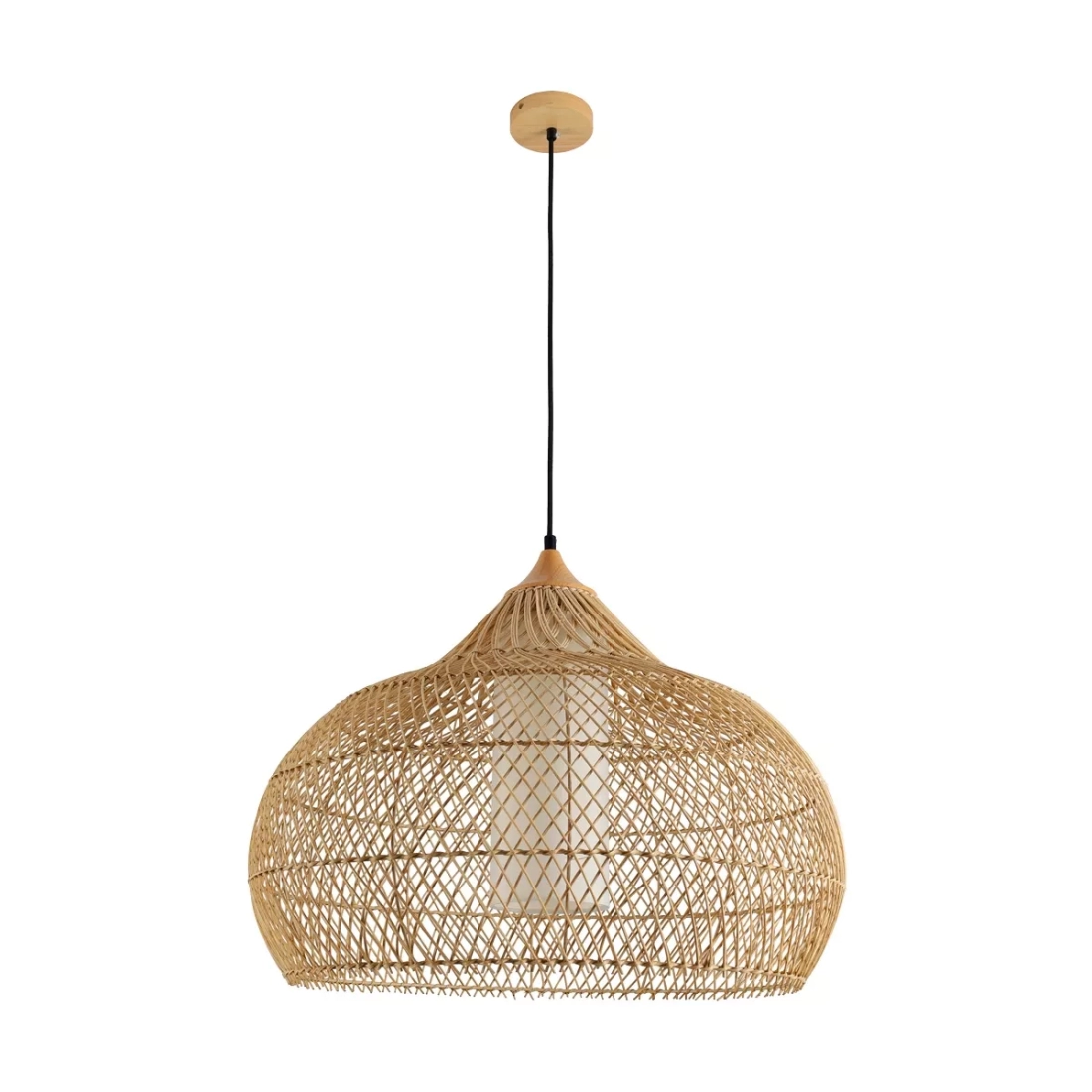Pendente Skylight Ôtaki Rattan 1L E27 Ø600x400mm Cabo 3 metros SKY-4054