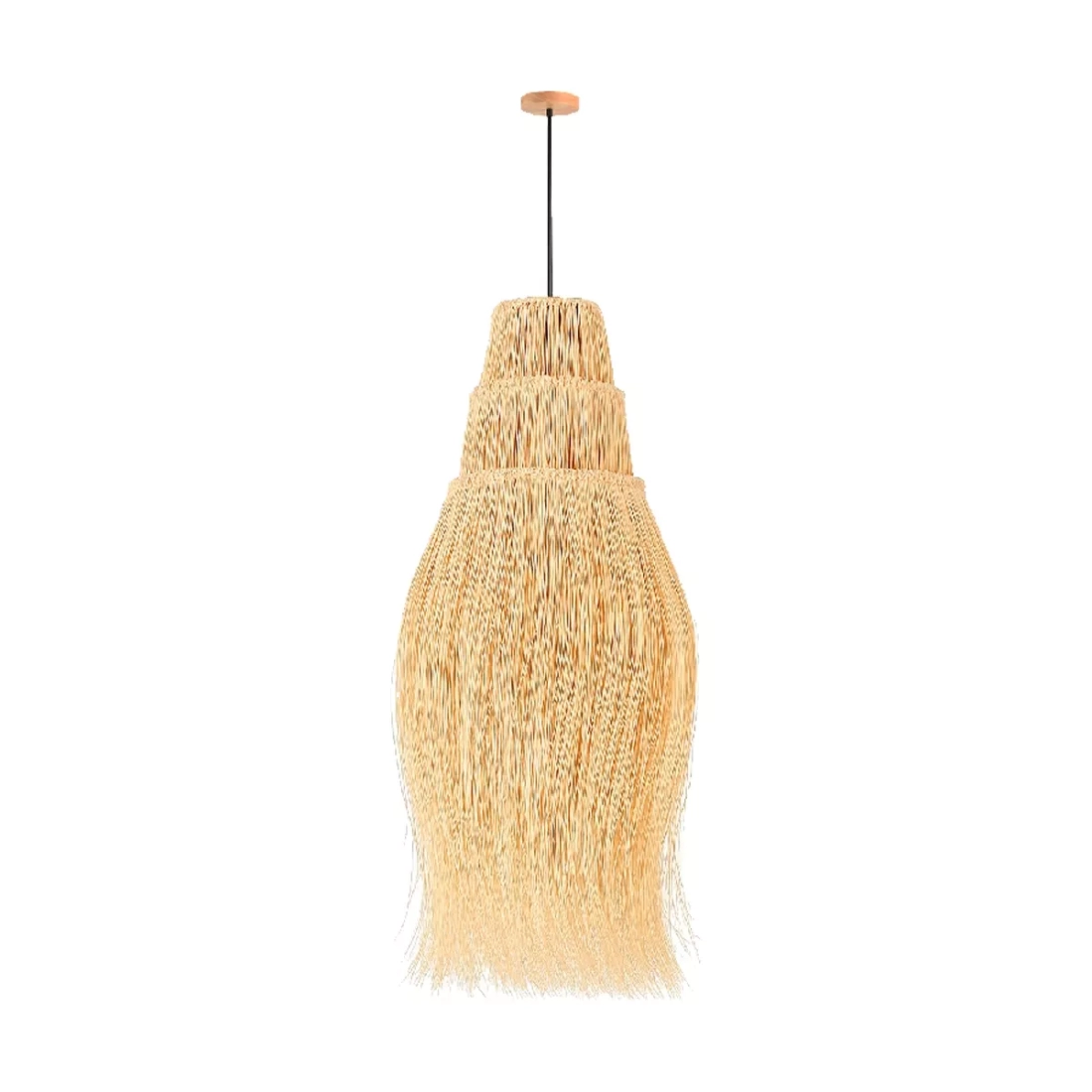 Pendente Skylight Ôtaki Rattan 1L E27 Ø500x1400mm Cabo 3 metros SKY-4113