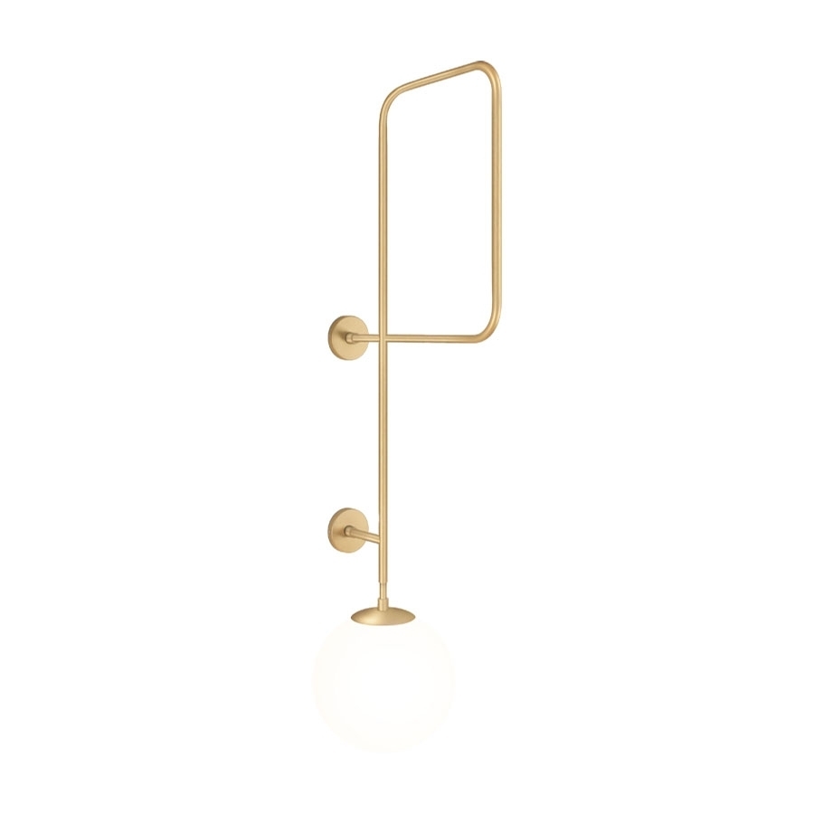 Arandela TKS Clip 1L E27 200x330x930mm Globo Leitoso Ø200mm 1645