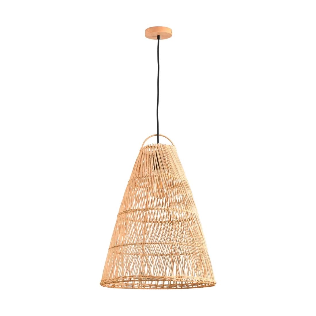 Pendente Skylight Ôtaki Rattan 1L E27 Ø400x500mm Cabo 3 metros SKY-4070