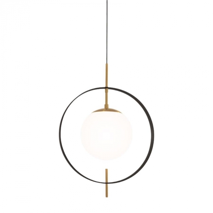 Pendente TKS Ring Globo Leitoso Ø200mm 1L E27 360x200x2000mm 1973