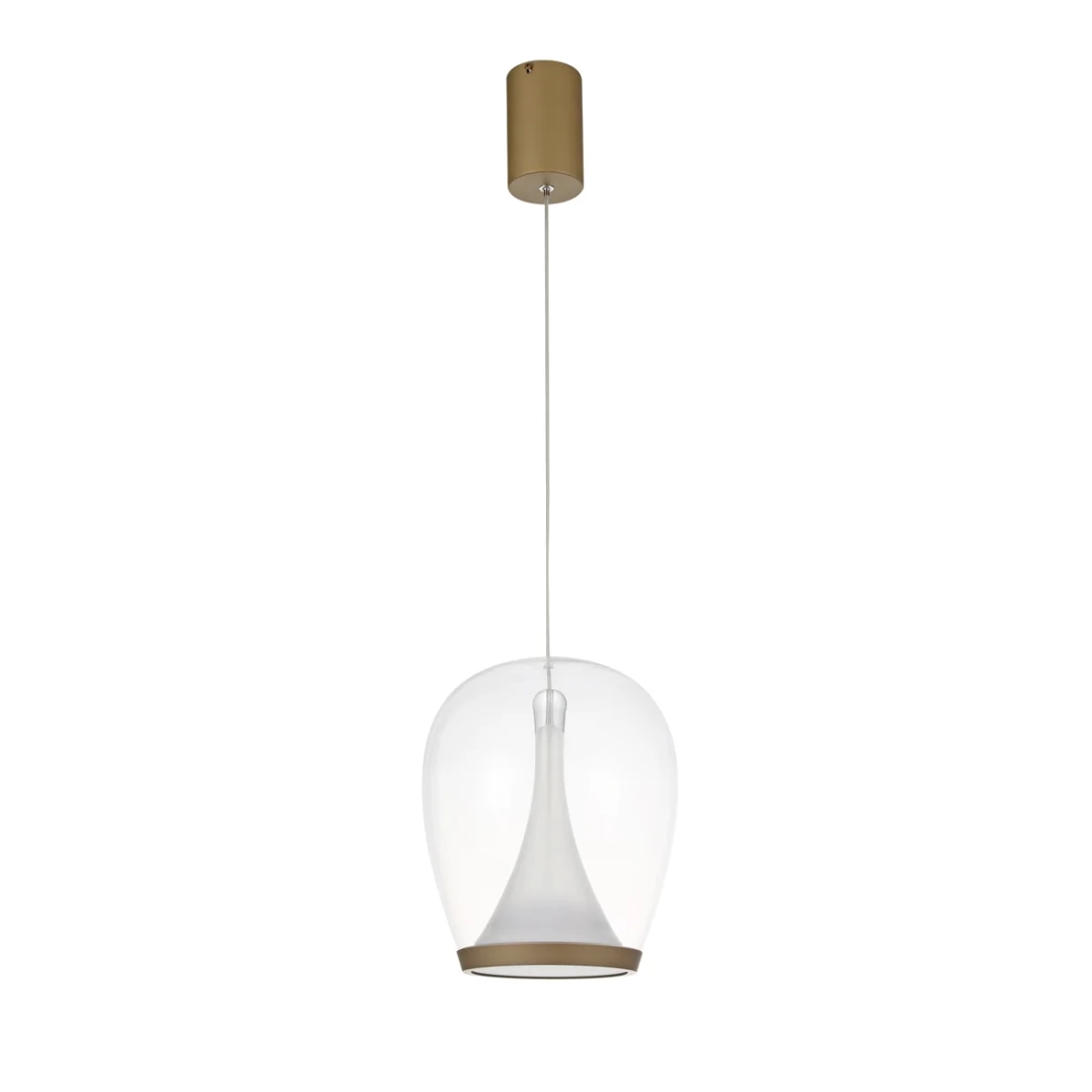 Pendente Casual Light Studioluce Zug Transparente e Oliva II 20 watts 2700K Ø180x220mm PD1894OL