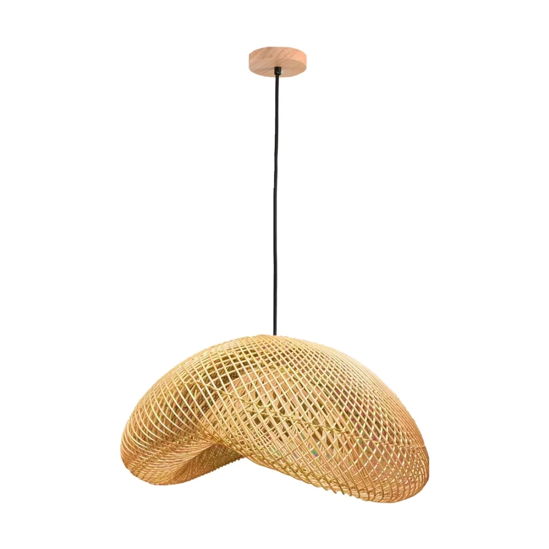 Pendente Skylight Ôtaki Rattan 1L E27 Ø800mm Cabo 3 metros SKY-4048G