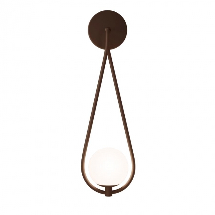 Arandela TKS Maron Globo Leitoso Ø100mm 1L G9 140x135x480mm 1699