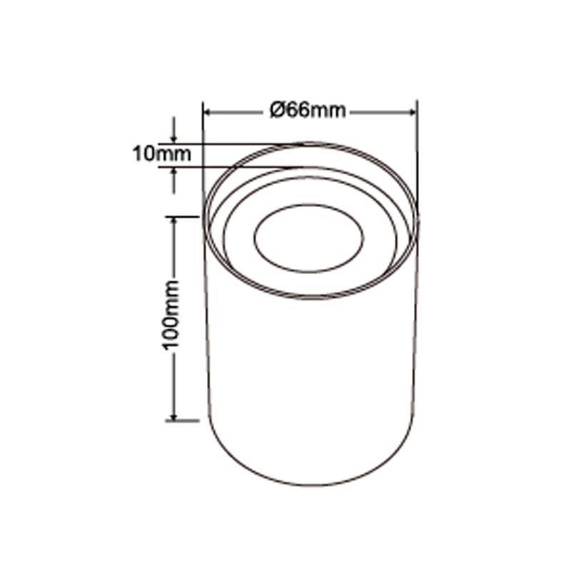 Spot Sobrepor Nordecor Loyo Redondo 1L MR16 Branco Ø66x100mm 6946