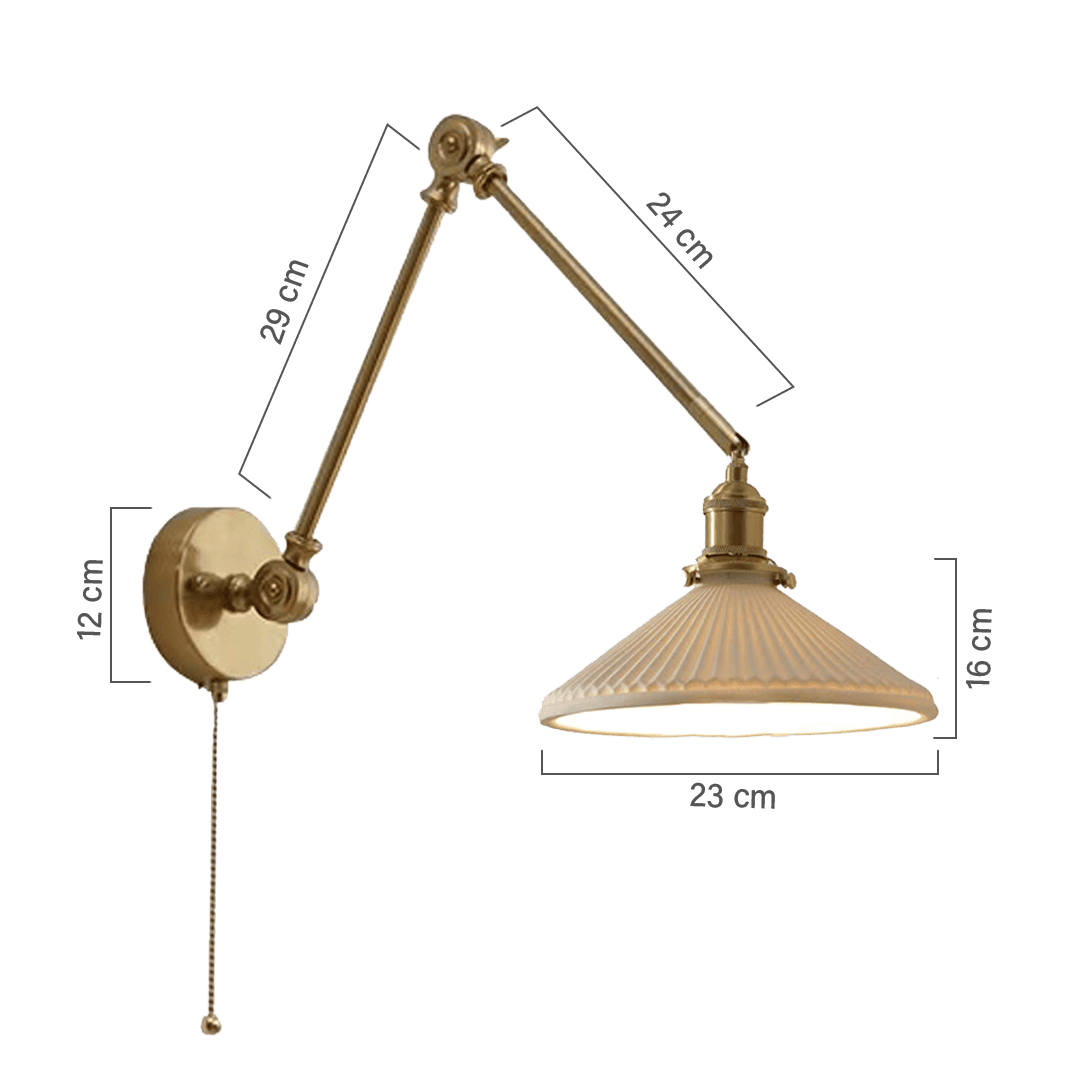 Arandela GMH Araucaria Dourado 1L E27 Bivolt 230X160mm A-ARAUCARIA-GOLD