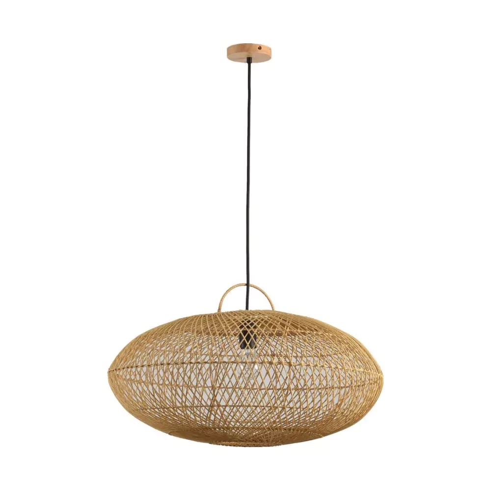 Pendente Skylight Ôtaki Rattan 1L E27 Ø600mm Cabo 3 metros SKY-4058M