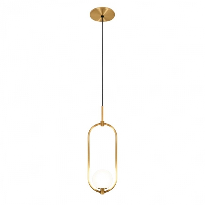 Pendente TKS Ayla P Globo Leitoso Ø100mm 1L G9 100x150x2000mm 1701