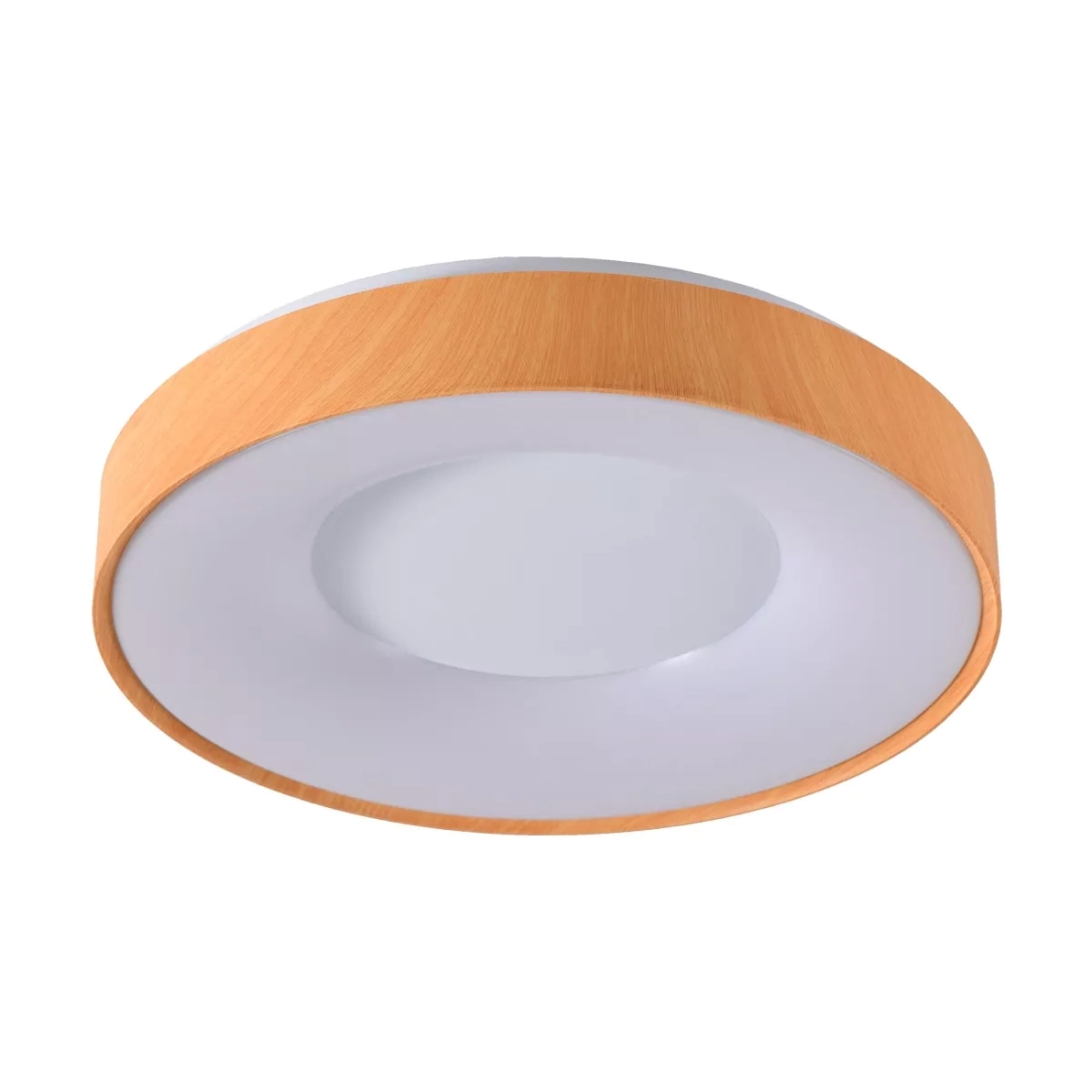 Plafon Skylight Edge Madeira e Branco 24 watts 3000K Bivolt Ø400mm SKY-4082R4-MA