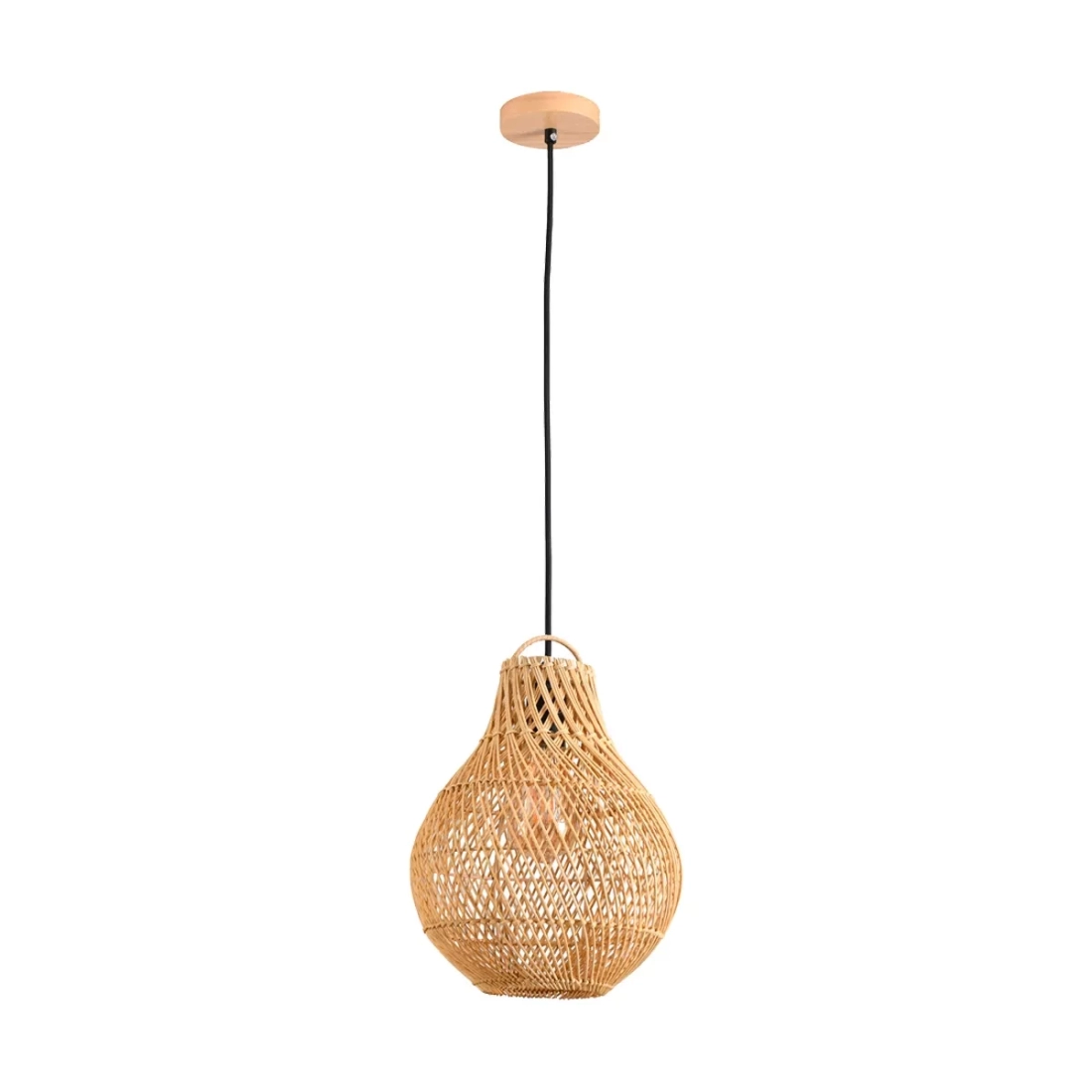 Pendente Skylight Ôtaki Rattan 1L E27 Ø250x300mm Cabo 3 metros SKY-4066