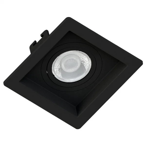Spot Embutir Save Energy Recuado MR16 Preto 100x100x35mm 