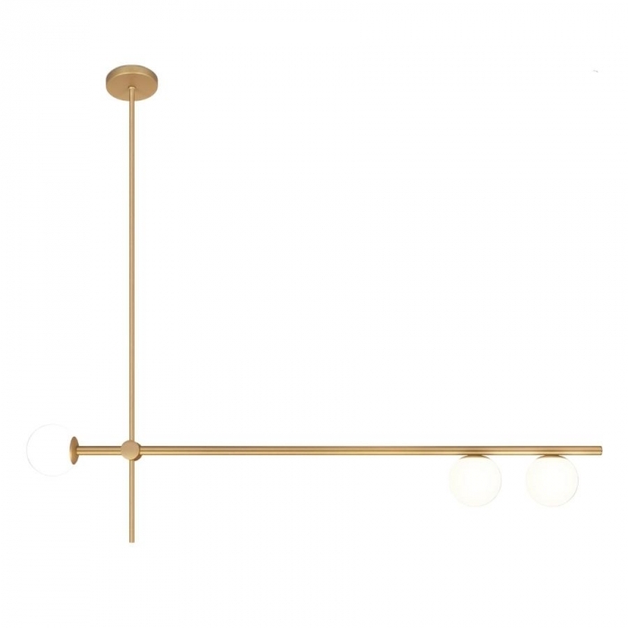 Pendente TKS Balance Globo Leitoso Ø100mm 3L G9 700x270x2000mm 1723