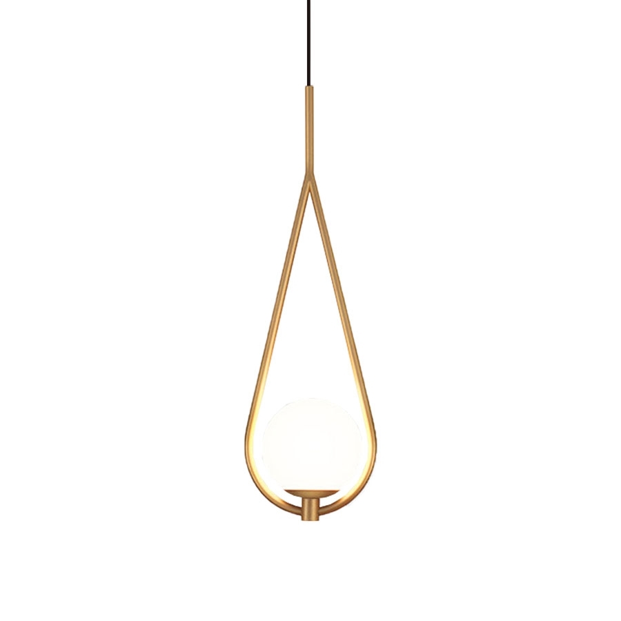 Pendente TKS Maron Globo Leitoso Ø100mm 1L G9 100x140x2000mm 1715