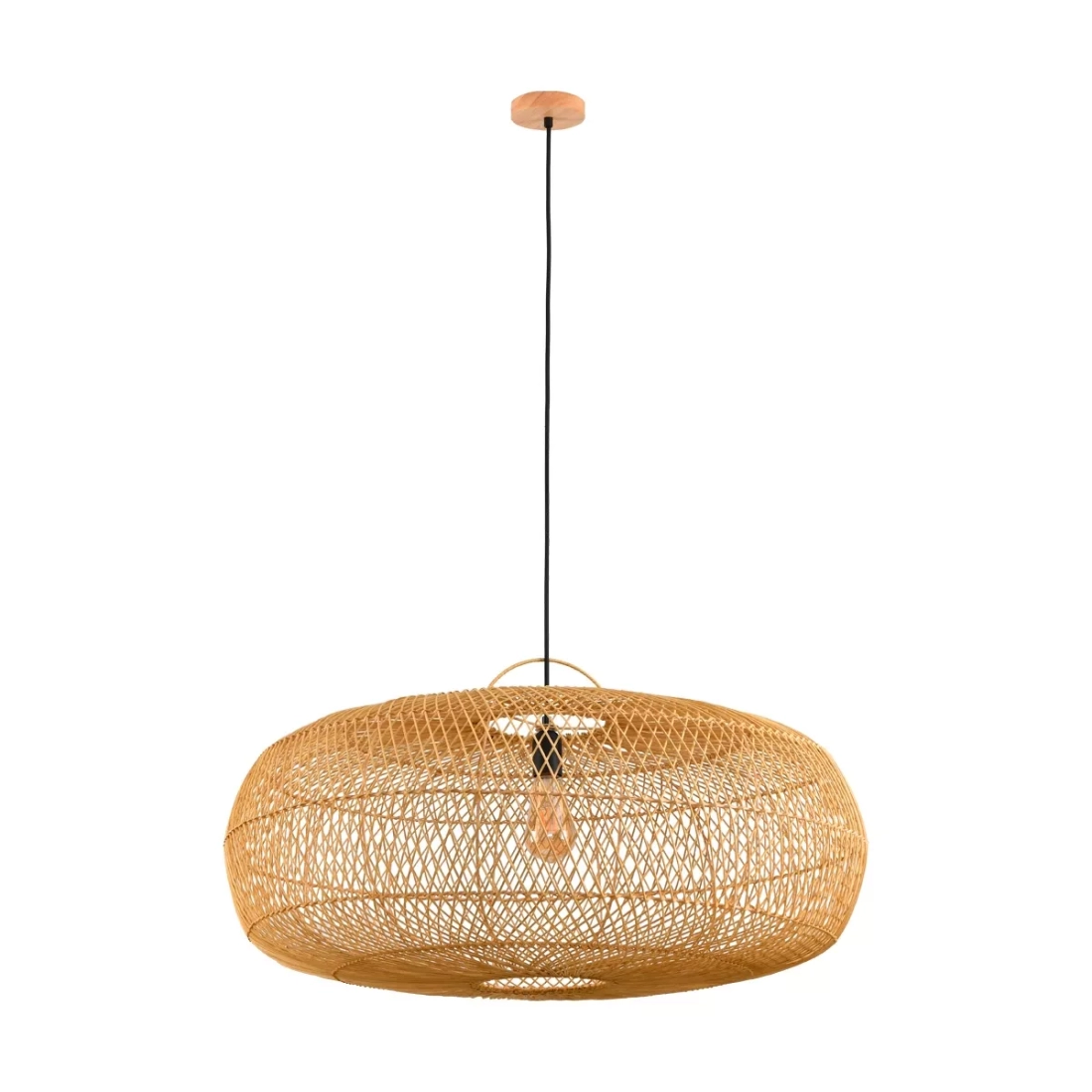 Pendente Skylight Ôtaki Rattan 1L E27 Ø800mm Cabo 3 metros SKY-4057G