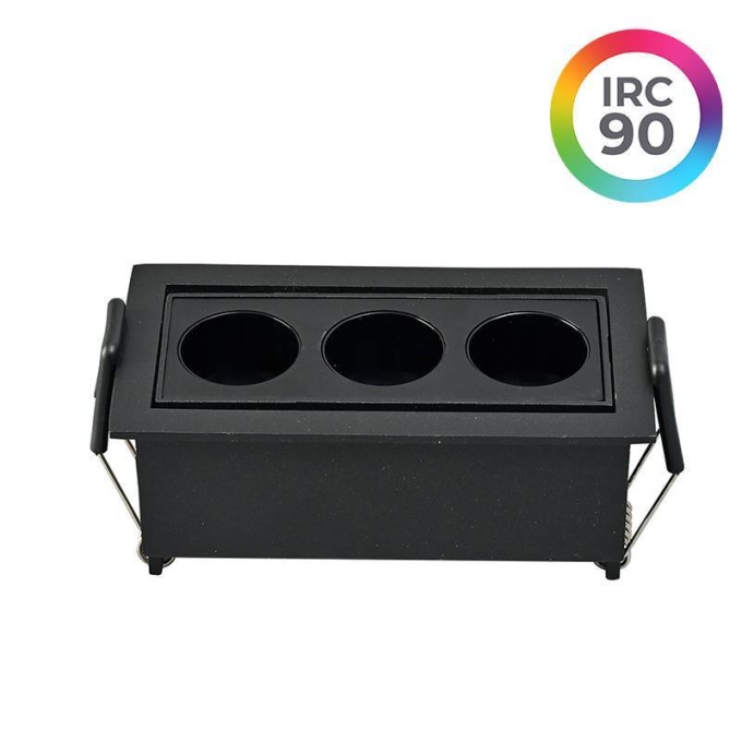 Embutido Nordecor Downlight Powerus Direcionável 3 Focos 6 watts Preto 4000K IRC90 38° Bivolt 100x44x52mm 6791