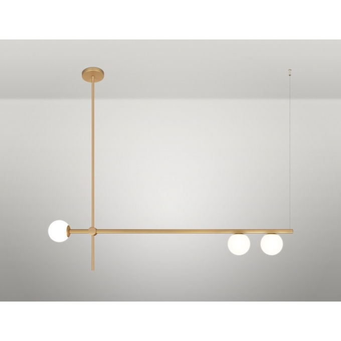 Pendente TKS Balance Globo Leitoso Ø100mm 3L G9 700x270x2000mm 1723