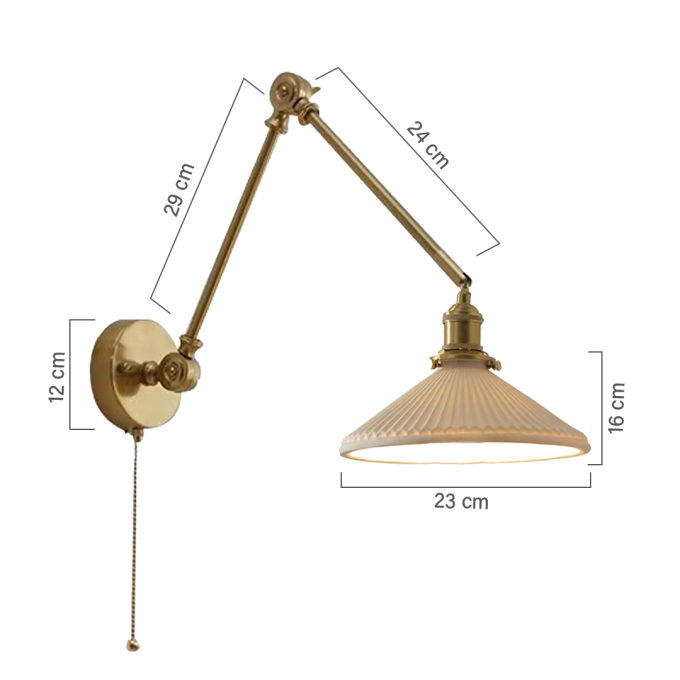 Arandela GMH Araucaria Dourado 1L E27 Bivolt 230X160mm A-ARAUCARIA-GOLD