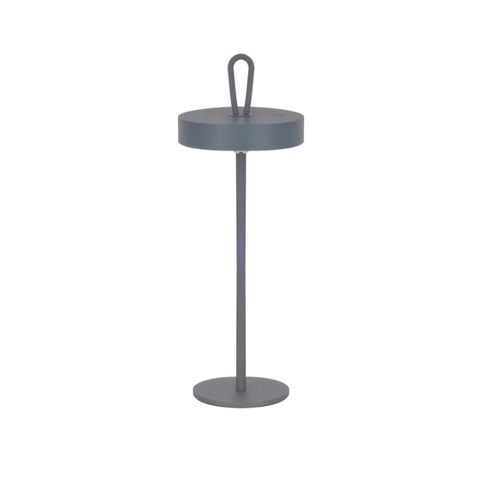Abajur Casual Light Studioluce Oni 2,5 watts Dimerizável Cinza Ø125x350mm AB1867CZ