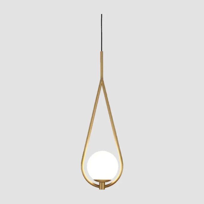 Pendente TKS Maron Globo Leitoso Ø100mm 1L G9 100x140x2000mm 1715