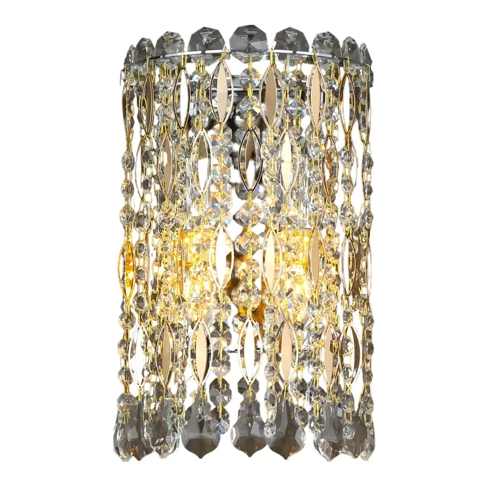 Arandela Sindora Alumínio Dourado e Vidro 2L E14 200x300mm DCB00266