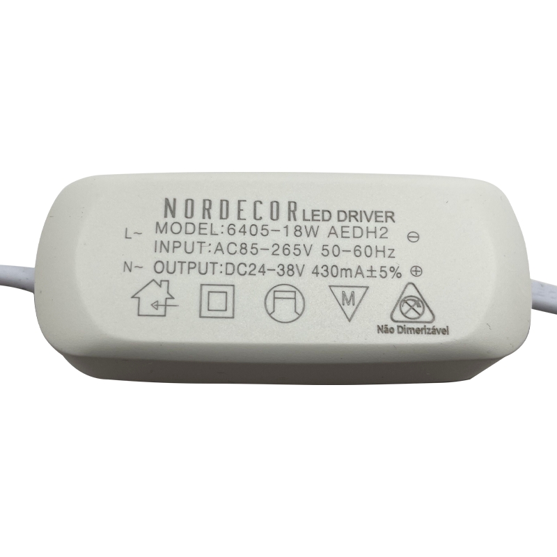 Driver Nordecor para Powerus 18 watts DC24-38V 430MA 6405