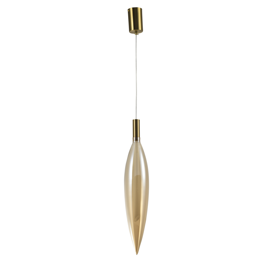 Pendente Studioluce Lanza Champagne e Dourado 4,3 watts 3000K Ø100x564mm PD2106CH