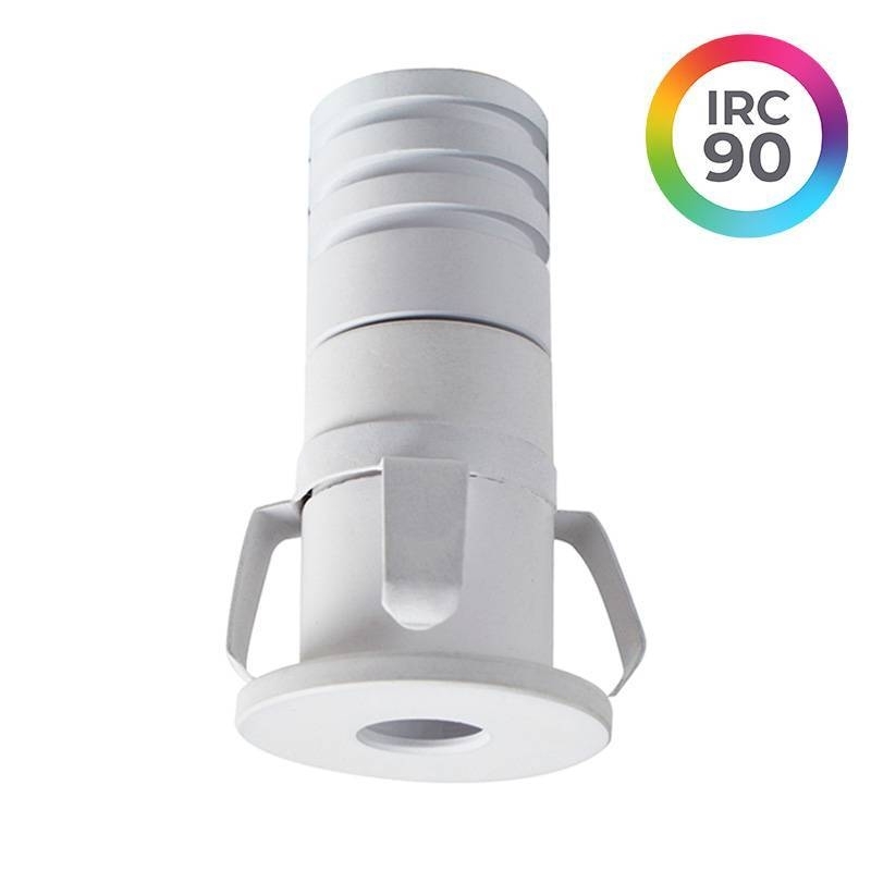 Embutido Nordecor Noa Ini 1 watts 2700K 24° Branco Ø22x40x18mm IRC90 Bivolt 6500