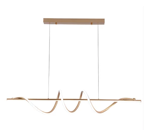 Pendente Sindora Metal e Silicone Dourado 36 watts 3000K/4000K/6000K 1000mm QD05319