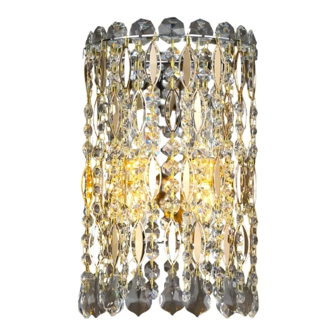 Arandela Sindora Alumínio Dourado e Vidro 2L E14 200x300mm DCB00266