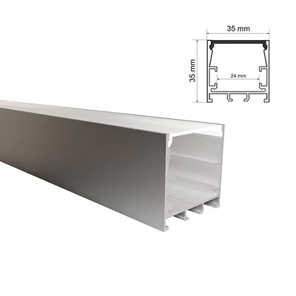 Perfil Sobrepor Alpertone Antares 35x35mm Barra 3 Metros 207A3P / 207B3P / 207P3P