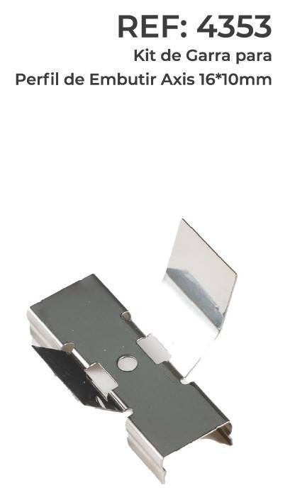 Kit Garra Nordecor para Perfil Axis de Embutir 10 unidades 4353