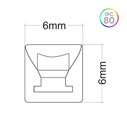 MiniNeon Flex Alpertone 6x6mm 2700K 8w/mt 24V 240 leds/mt IP65 (Rolo 25 metros) 011502
