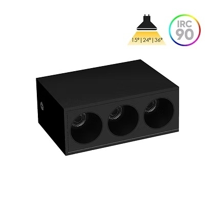 Spot Sobrepor Alpertone Vision Downlight 6 watts IRC90 Preto Bivolt 85x86x37mm

